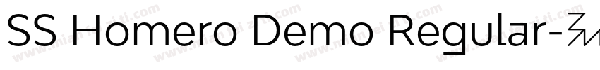 SS Homero Demo Regular字体转换
